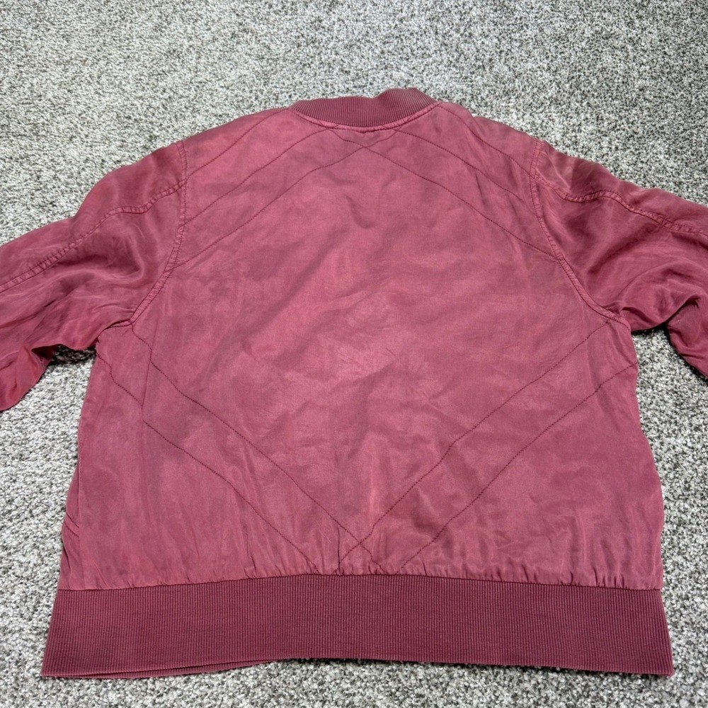 Marrakech Anthropologie Quilted Full Zip Bomber Jacket Pink Women S Lightweight - Picture 3 of 11